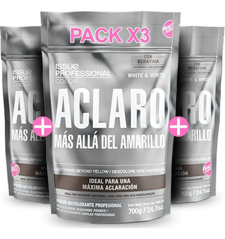X3 Polvo Decolorante Issue Professional White & White 700gr. 1 Negro