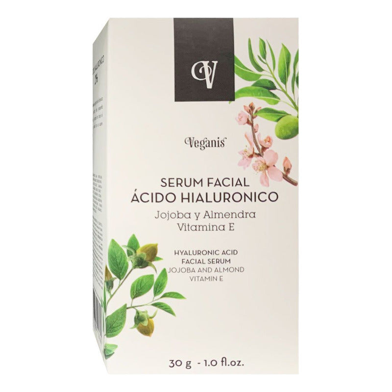 Serum Facial Veganis Con Ácido Hialurónico 2% Todo Tipo De Piel Día/noche