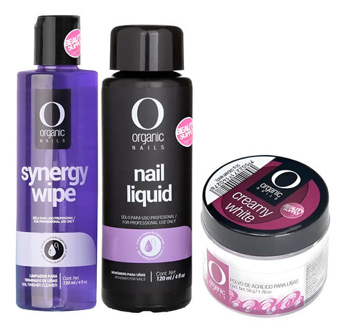 Kit Para Uñas Acrilicas Organic Nails, Con Limpiador Synergy