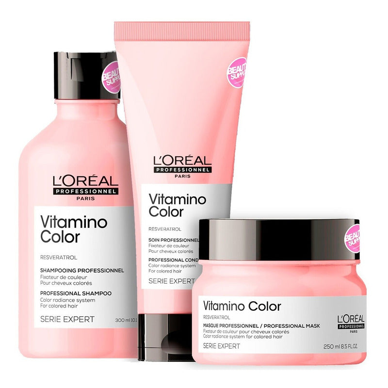 Shampoo Loreal Con Acondicionador Mascara Vitamino Color