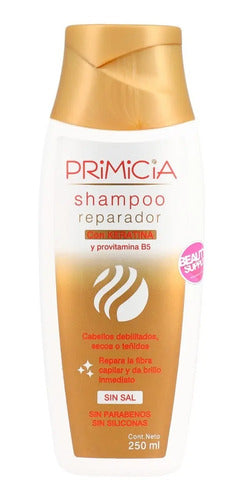 Shampoo Reparador Con Keratina Primicia 250ml, Sin Sal