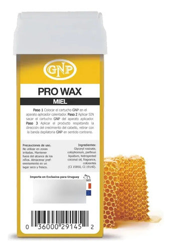Cera Depilatoria Miel Gnp X12 Cartuchos Roll On Profesional
