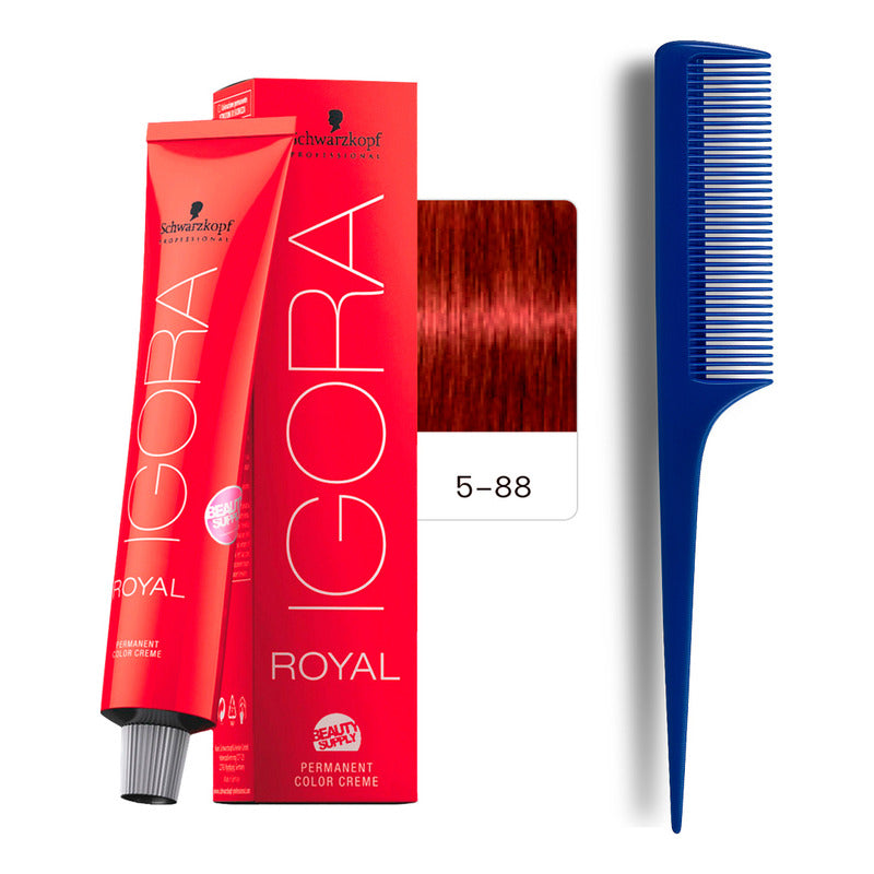 Tinta Igora Royal Schwarzkopf 60ml + Peine De Cola 5.88