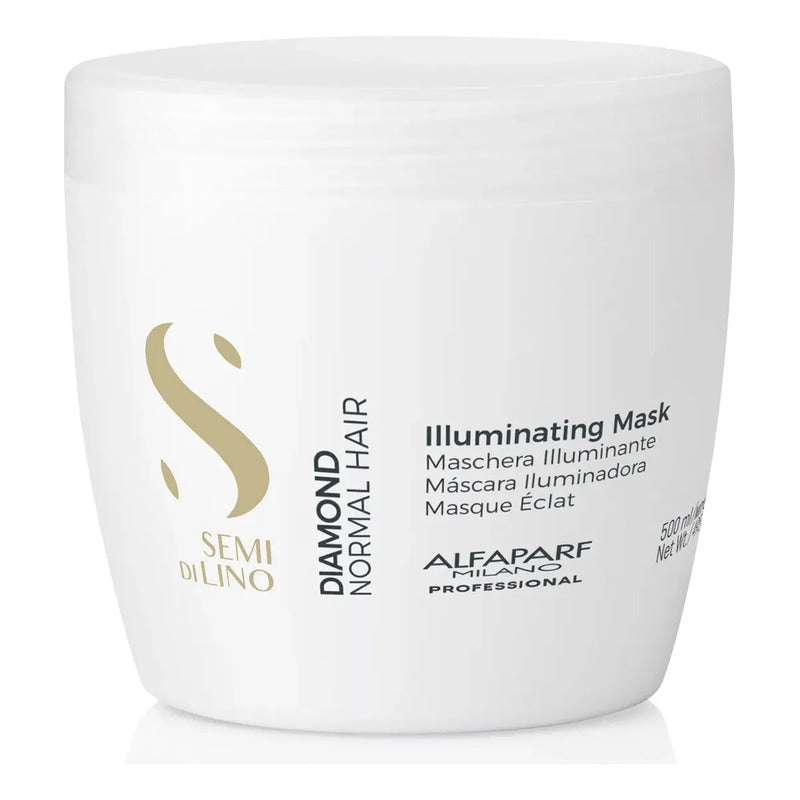 Máscara Alfaparf Diamond 500ml Iluminadora Brillo Suavidad