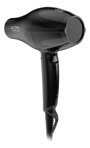 Secador Gama Ultra Ion 2200w, 2 Boquillas. Cable Largo Negro