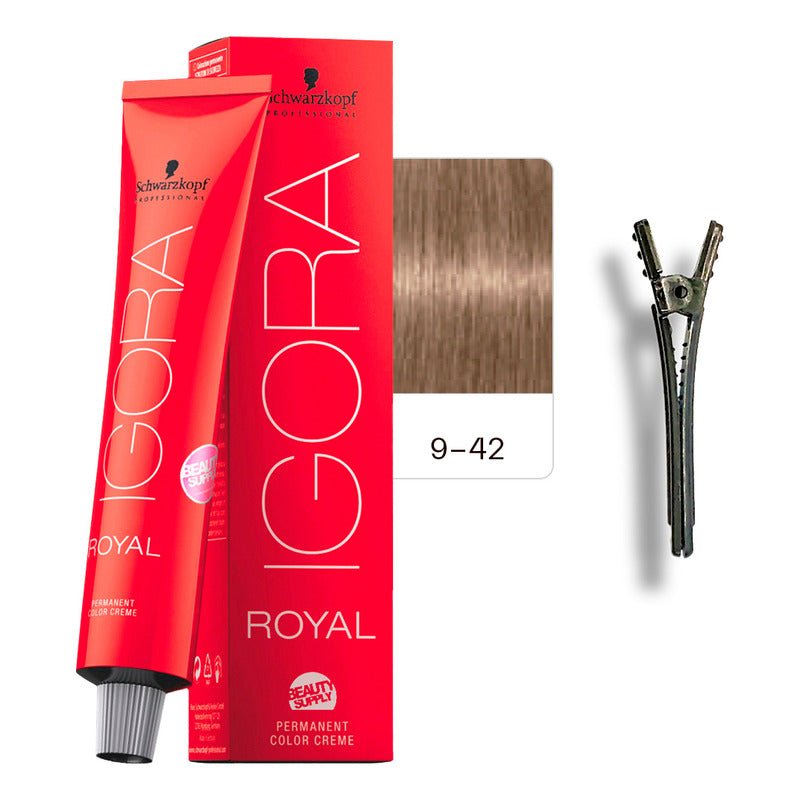 Tinta Igora Royal Schwarzkopf 60ml + Pinza Plástica 9.42