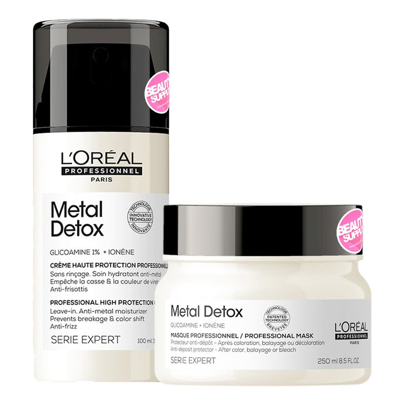 Kit Crema Alta Protección Y Mascara Loreal Metal Detox