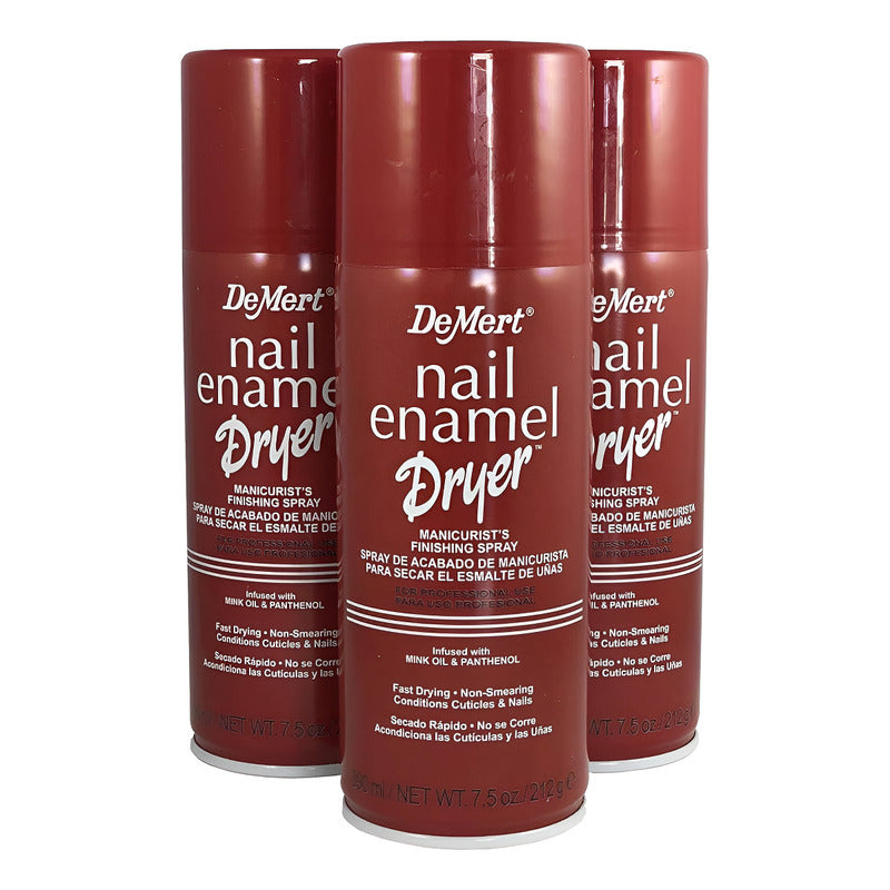 Pack X3 Seca Esmalte De Uñas Instantaneo Spray Demert 390ml