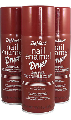 Pack X3 Seca Esmalte De Uñas Instantaneo Spray Demert 390ml