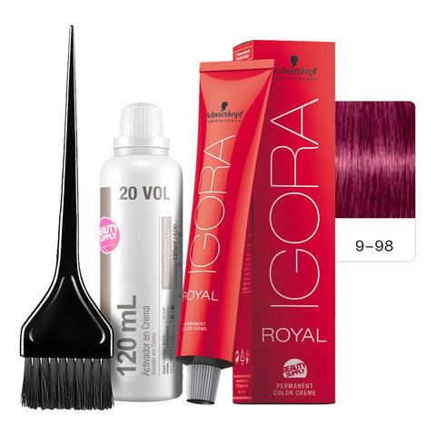 Kit Tinta Igora Royal Schwarzkopf Con Oxidante Y Pincel