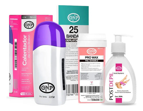 Cera Depilatoria Gnp, Calentador De Cera, Bandas Y Aceite