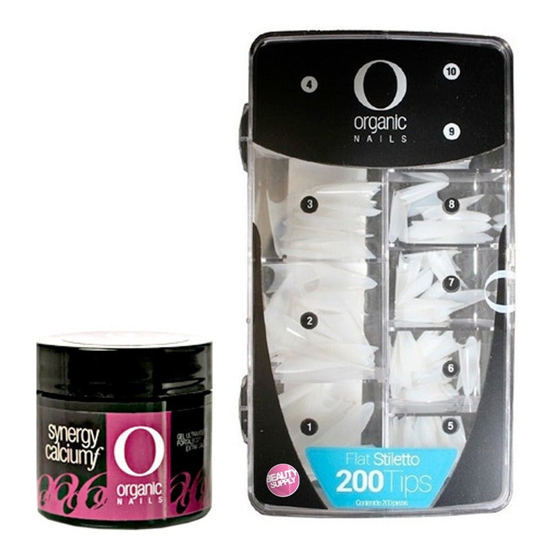 Combo De Gel Calcium Organic Nails + X200 Caja De Tips