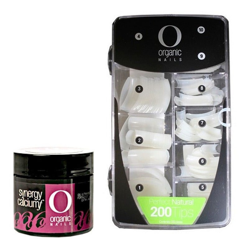 Combo De Gel Calcium Organic Nails + X200 Caja De Tips