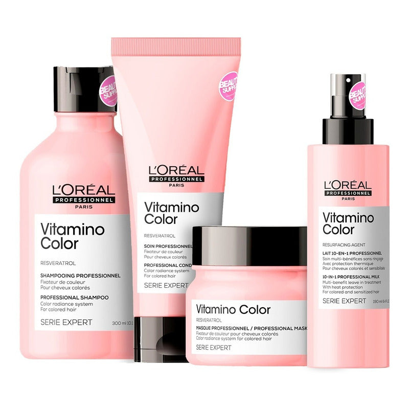 Pack Color De Shampoo Loreal, Acondicionador Y Mascara