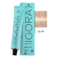 Tinta Igora Royal Highlifts Schwarzkopf 12-19 12.19 Super Aclarante Ceniza Violeta
