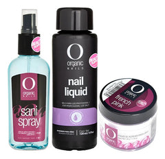 Kit Uñas Acrilico Organic, Monomero De 120ml Y Sani Spray