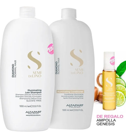 Kit Shampoo Y Acondicionador Alfaparf Semi Di Lino Diamond