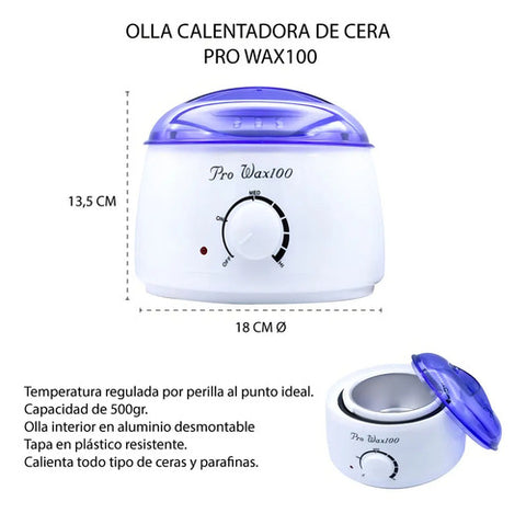 Calentador De Cera 500cc Horno Fundidor Depilación Olla 100w