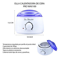 Calentador De Cera 500cc Horno Fundidor Depilación Olla 100w