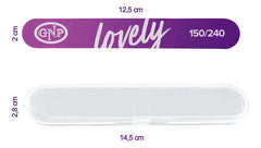 Lima De Uñas Gnp Lovely 150/240 Compacta Con Estuche Degrade Rosa Y Violeta Lovely