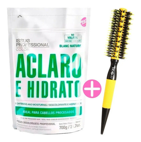 Polvo Decolorante Issue Blanc Nature 700gr + Cepillo Mega 1 Negro