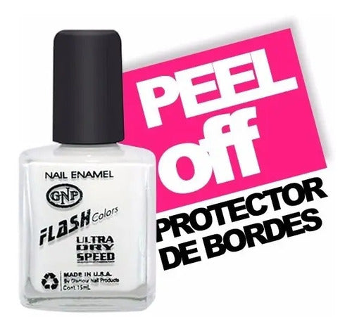 Peel Off Gnp 15ml Protector Bordes Uñas Esmaltado Blanco