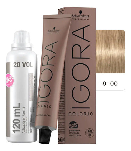 Kit Tinta Igora Color10 Schwarzkopf Con Oxidante, 10 Minutos