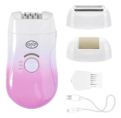 Depiladora Gnp 3 En 1 Body Care, Para Seco Y Húmedo. Inalámbrica. Piel Suave Por Semanas. Rosa Claro