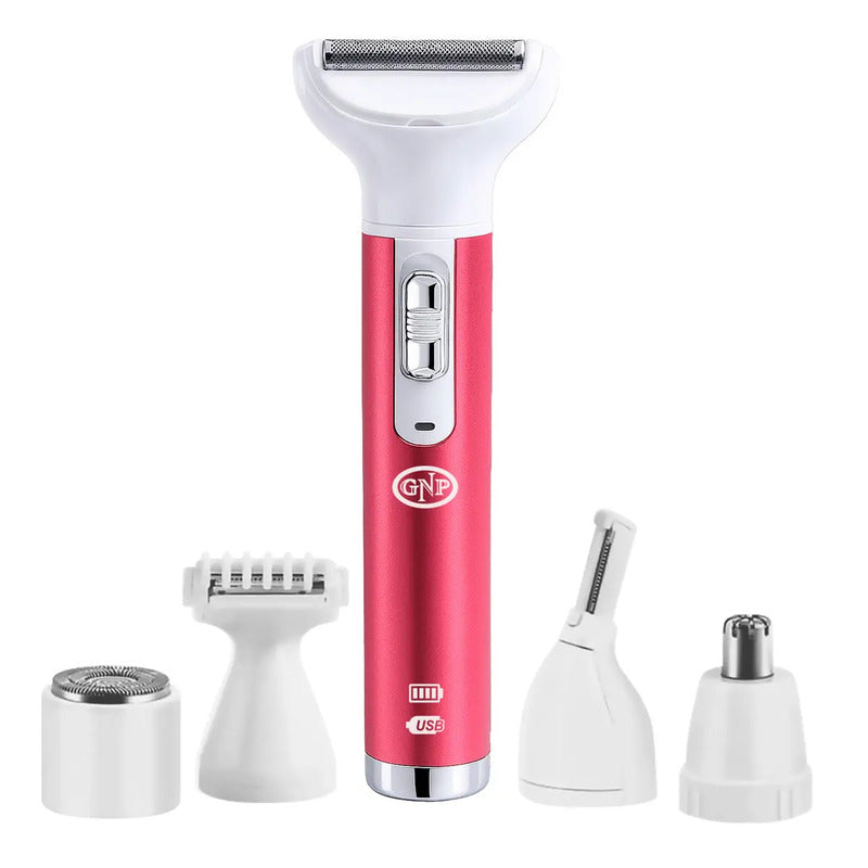 Depiladora 5 En 1 Gnp Inalámbrica. Recargable Usb Accesorios Blanco