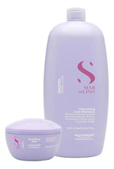 Duo Alfaparf Smooth Shampoo 1000ml Y Máscara 200ml Para Cabellos Rebeldes