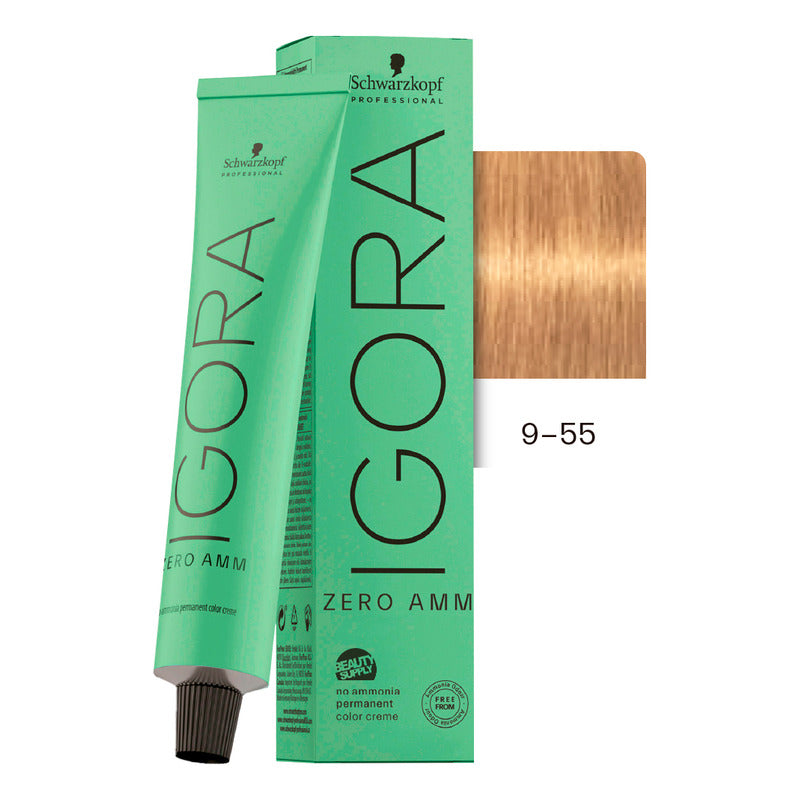 Tinta Igora Schwarzkopf Zero Amm 9-55, Sin Amoníaco