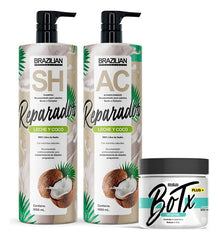 Shampoo Y Acondicionador Brazilian Dañados + Concentrado