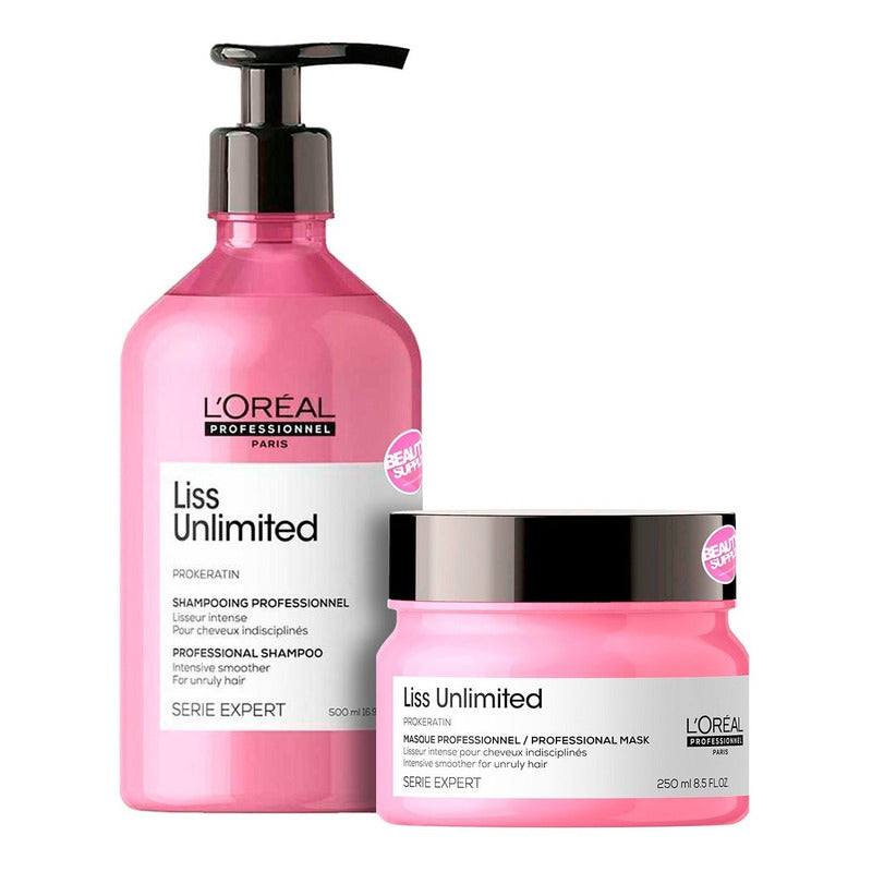 Shampoo Liss Unlimited Loreal 500ml Y Mascara 250ml