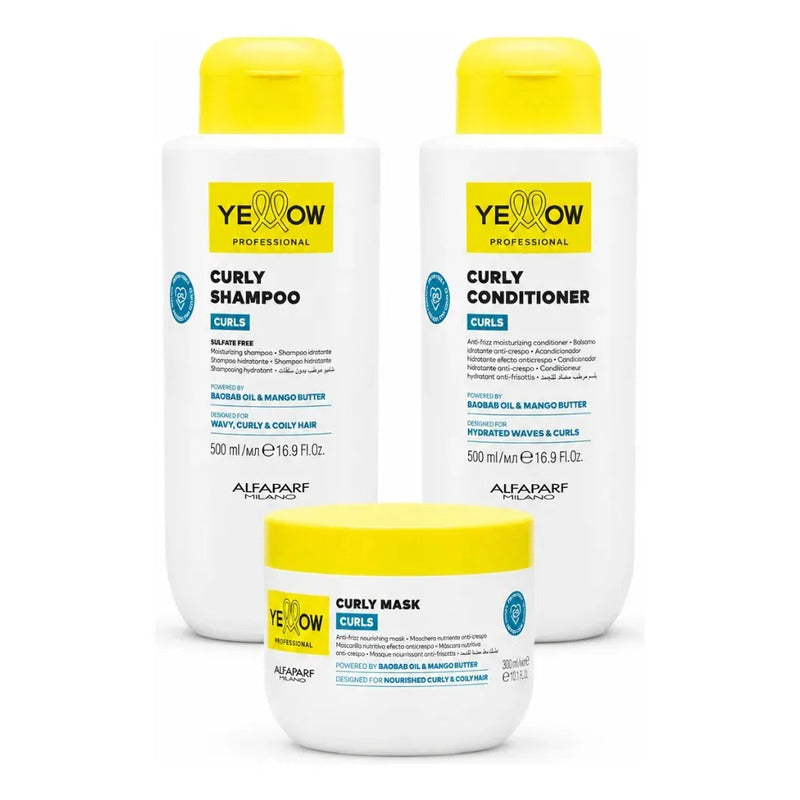 Kit Completo Para Rulos Alfaparf Yellow Rizos Perfectos