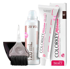 Tinta Silkey Colorkey 120g Con Oxidante, Pincel Y Bowls