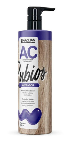 Acondicionador Matizador Brazilian 500ml. Rubios Platinados