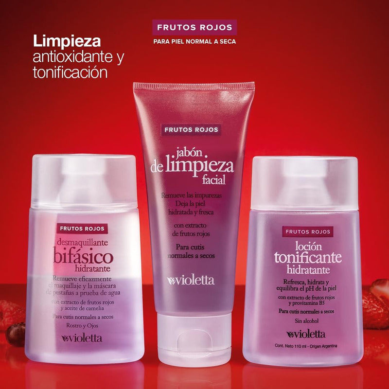 Gel Exfoliante Energizante Violetta 100gr Frutos Rojos