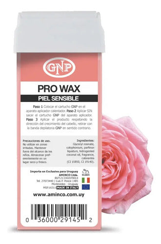 Cera Depilatoria Miel Gnp X12 Cartuchos Roll On Profesional