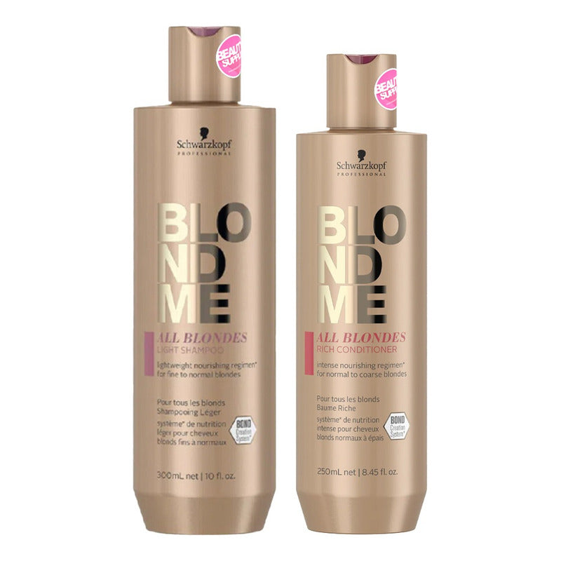 Shampoo Light 300ml Acondicionador 250ml Schwarzkopf Blondme