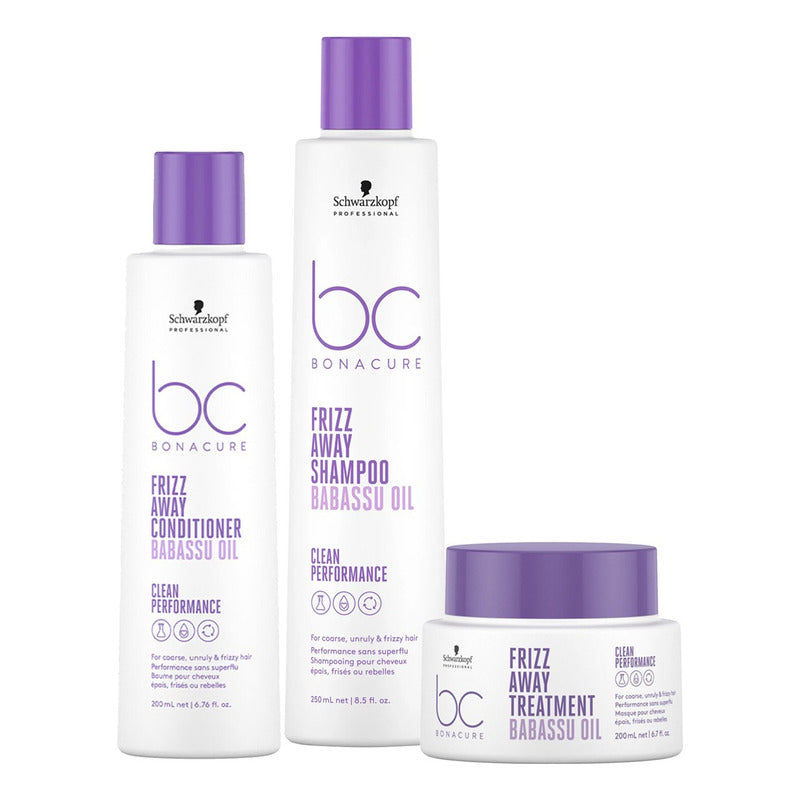 Shampoo, Acondicionador Y Tratamiento Schwarzkopf Frizz Away