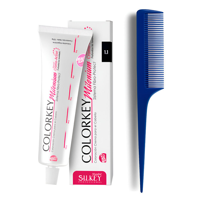 Kit Tinta Silkey Colorkey Milenium 120g + Peine De Cola 1.1