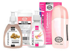 Kit Cera Depilatoria Calentador Cartucho Aceite Y Crema Gnp