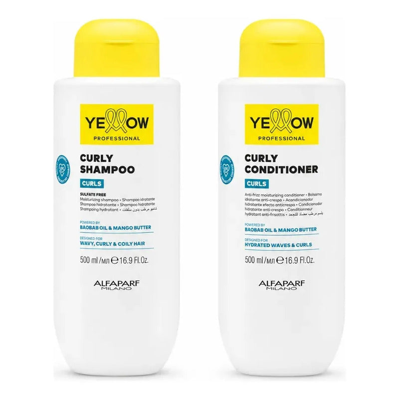 Duo Curl Alfaparf Yellow Con Shampoo Y Acondicionador