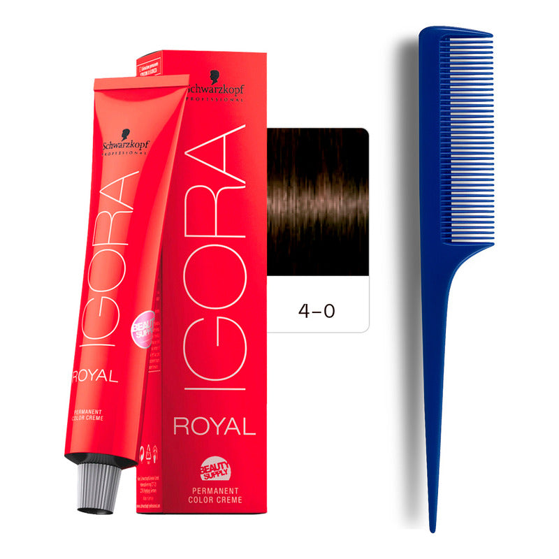 Tinta Igora Royal Schwarzkopf 60ml + Peine De Cola 4.0