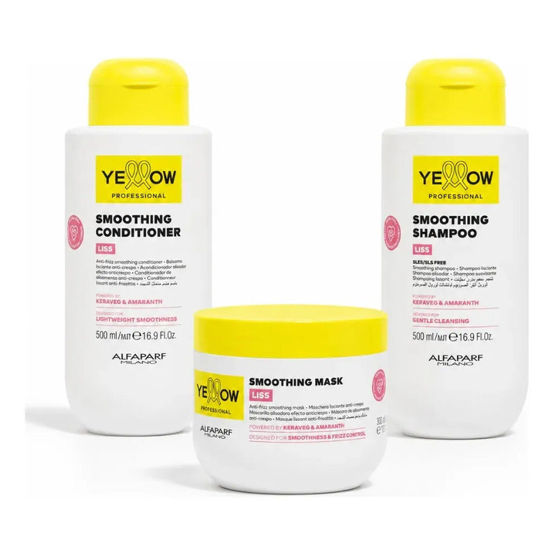 Kit Liss Alfaparf Yellow Shampoo Acondicionador Y Mascara