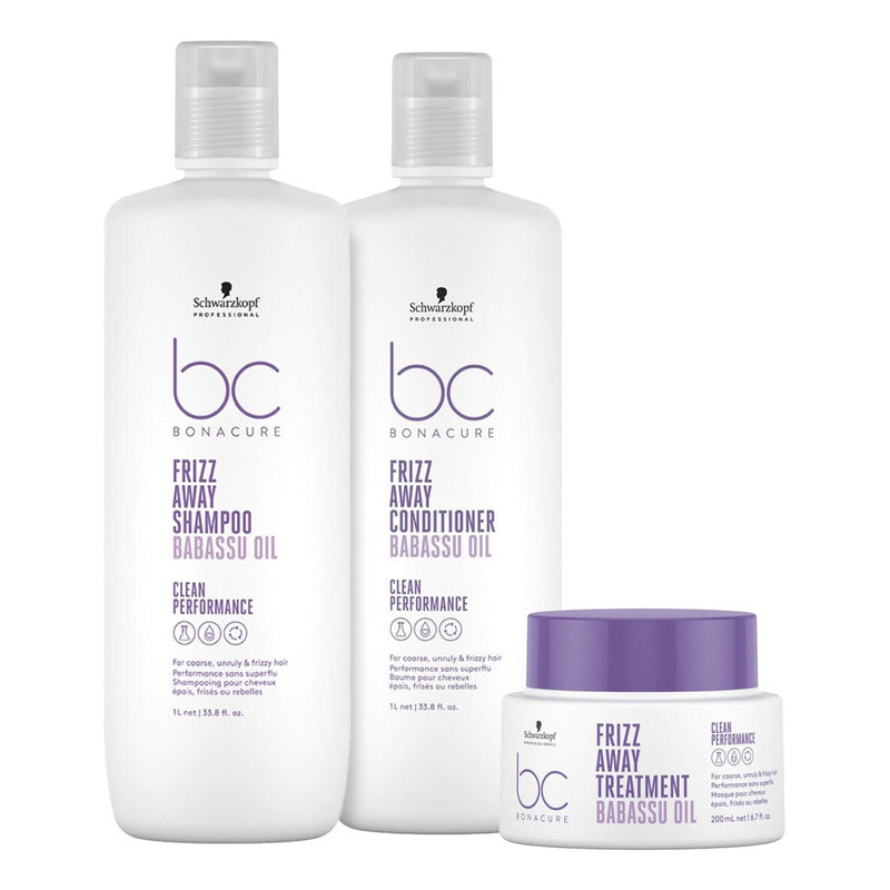 Shampoo Y Acondicionador Schwarzkopf Frizz Away Con Mascara