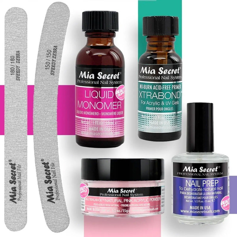 Kit De Uñas Acrílicas Mia Secret Con Limas. Nice