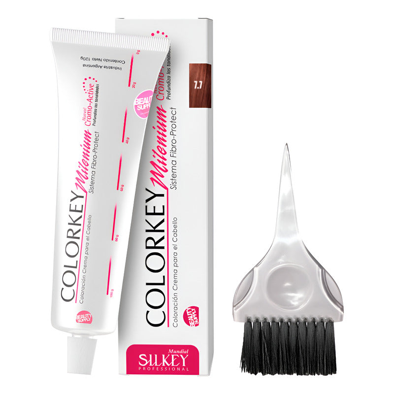 Kit Tinta Silkey Colorkey Milenium 120g + Pincel De Tinta 7.7