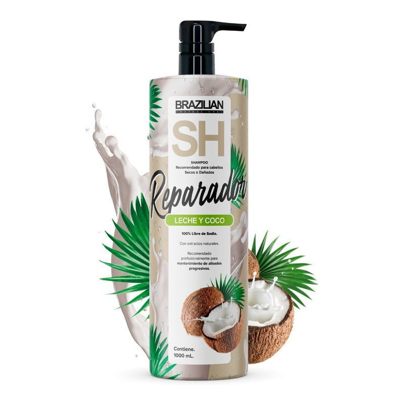 Shampoo Brazilian Para Cabellos Secos O Dañados De 1lt.