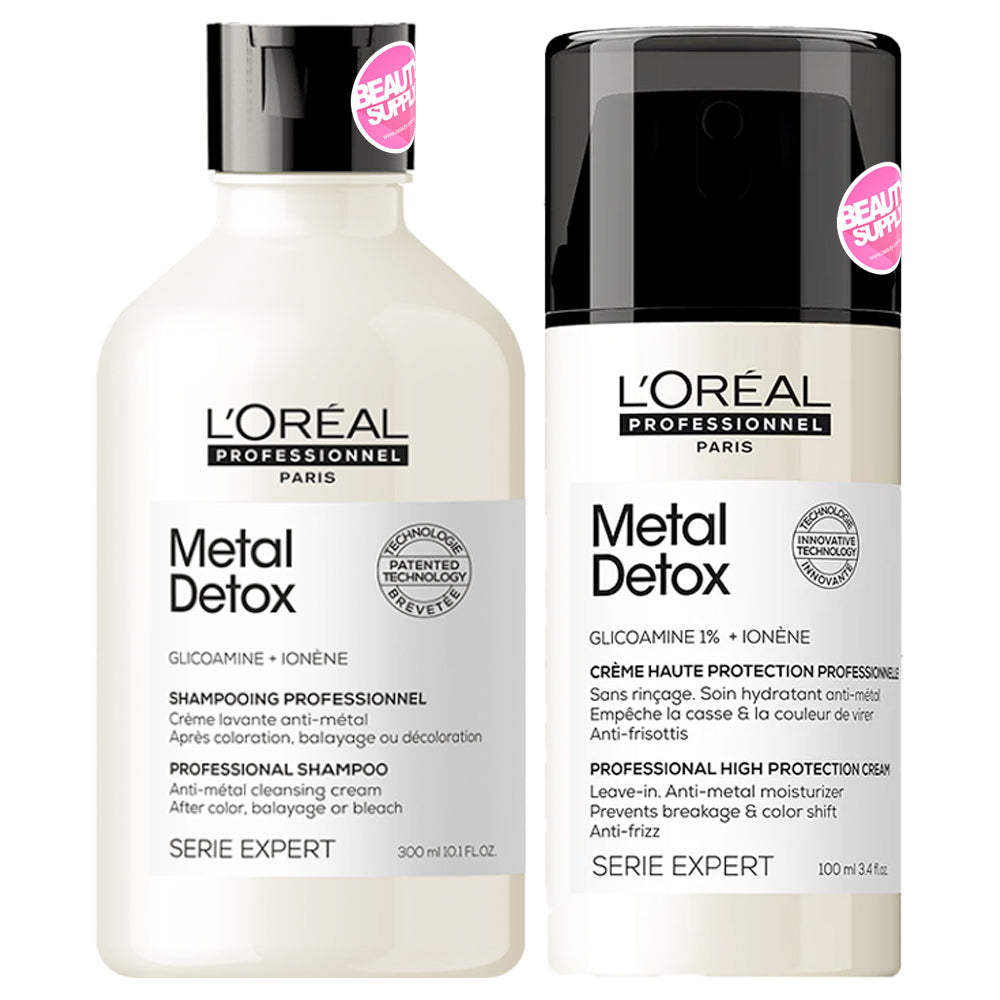 Shampoo Metal Detox de Loreal 300ML + Crema de Alta Protección 100ML
